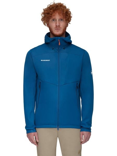 Mammut Kurtka softshellowa "Ultimate VII SO" w kolorze niebieskim rozmiar: M. Niebieskie kurtki outdoor i hardshell Mammut, m, bez wzorów, z materiału, bez kaptura. Za 929.95 zł.