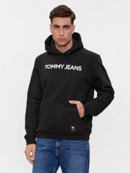 Tommy Jeans Bluza Bold Classics DM0DM18413 Czarny Regular Fit. Czarne bluzy Tommy Jeans, m, bez wzorów, z bawełny, bez kaptura. Za 469.99 zł.