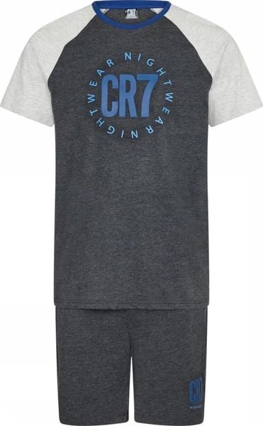 Cr7 Piżama/krótkie spodenki męskie — 100% bawełna, wielokolorowe – MULTICOLOUR. Piżamy CR7 Cristiano Ronaldo, m, bez wzorów, z bawełny, bez ramiączek. Za 261.73 zł.