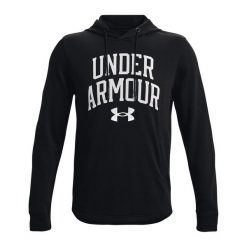 Bluza treningowa męska Under Armour Rival Terry Logo Crew. Czarne bluzy bez kaptura Under Armour, m, bez wzorów, bez kaptura. Za 141.00 zł.