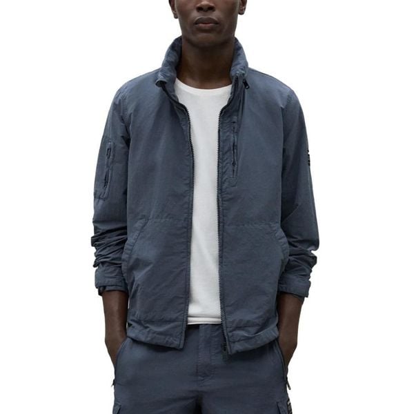 Kurtka ECOALF RIGIALF JACKET Niebieski. Niebieskie kurtki Ecoalf, m, bez wzorów, z tkaniny, bez kaptura. Za 613.60 zł.