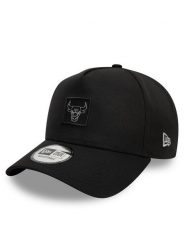 New Era Czapka z daszkiem Chicago Bulls Metallic 9FORTY A-Frame 60595211 Czarny. Czarne czapki z daszkiem New Era, bez wzorów, z bawełny. Za 109.99 zł.