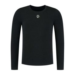 Koszulka termoaktywna unisex Rogelli Merino. Czarne bielizna termoaktywna Rogelli, m, bez wzorów, bez ramiączek, rowerowe. W wyprzedaży za 268.00 zł.