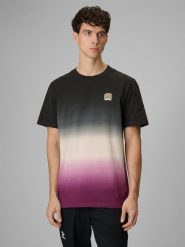 4F T-shirt relaxed z nadrukiem męski - czarny XL. Czarne t-shirty 4F, m, bez wzorów, z dzianiny, bez kołnierzyka, bez ramiączek. Za 89.99 zł.