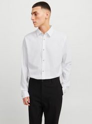 Jack & Jones Koszula w kolorze białym rozmiar: S. Białe koszule Jack & Jones, s, bez wzorów, z bawełny, bez kołnierzyka, bez ramiączek. Za 75.16 zł.