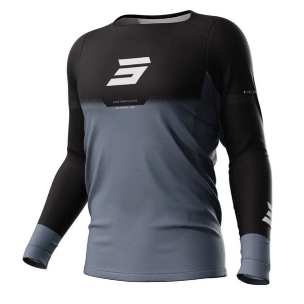 Jersey Shot Stok. Czarne bluzy SHOT RACE GEAR, bez wzorów, z jersey, bez kaptura. Za 216.00 zł.