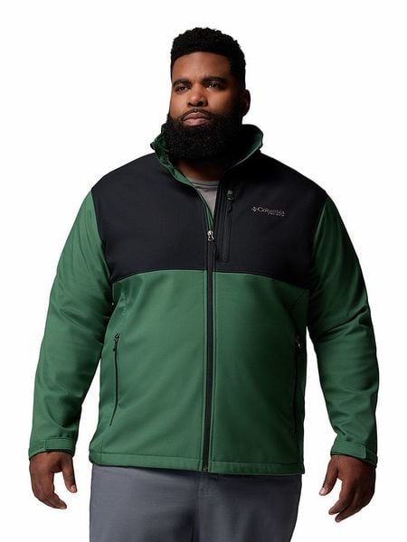 Columbia Kurtka softshellowa "Ascender" w kolorze zielonym rozmiar: L. Zielone kurtki outdoor i hardshell Columbia, l, bez wzorów, bez kaptura. Za 169.95 zł.