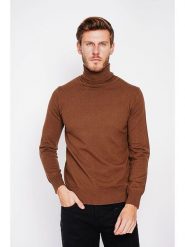 C& Jo Golf w kolorze jasnobrązowym rozmiar: 44. Brązowe golfy C& Jo, bez wzorów, ze splotem, bez ramiączek. Za 152.99 zł.