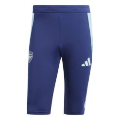 Spodenki treningowe Arsenal Tiro 2024/25. Niebieskie krótkie spodenki sportowe Adidas, l, bez wzorów, z dzianiny. Za 212.50 zł.