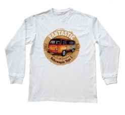 VW T2 — bluzka z długim rękawem. Białe bluzki z długim rękawem nikiniki, s, bez wzorów, z bawełny, bez kołnierzyka, bez ramiączek. W wyprzedaży za 75.65 zł.