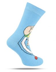 Skarpetki Bawełniane - Tematyczne - Obelix. Niebieskie skarpety His Story, bez wzorów, z bawełny. Za 29.99 zł.