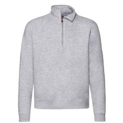 Bluza Męska Premium Z Zamkiem Błyskawicznym. Szare bluzy Fruit of the Loom, l, bez wzorów, bez kaptura. Za 112.99 zł.