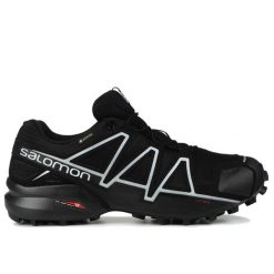 Buty męskie trekingowe Salomon SPEEDCROSS 4 GTX. Czarne buty do biegania Salomon, bez wzorów, bez zapięcia. W wyprzedaży za 429.00 zł.