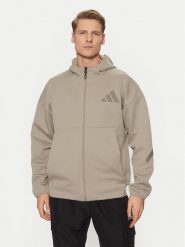Adidas Bluza Z.N.E. JC5495 Beżowy Regular Fit. Brązowe bluzy Adidas, m, bez wzorów, z syntetyku, bez kaptura. Za 289.99 zł.