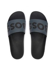BOSS Klapki Aryeh 50536835 Szary ciemny. Szare klapki Boss, z syntetyku. Za 229.99 zł.