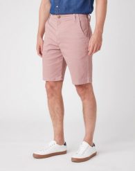 SPODENKI MĘSKIE WRANGLER CASEY CHINO SHORTS DUSTY PINK W1C150P30 112127690. Różowe szorty Wrangler, m, bez wzorów, z materiału. Za 149.99 zł.