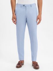 Finshley & Harding London spodnie garniturowe Mężczyźni niebieski, 98. Niebieskie garnitury Finshley & Harding London, m, bez wzorów, z syntetyku. Za 349.95 zł.