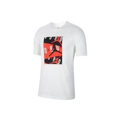 Koszulka sportowa męska Nike Air Jordan. Białe t-shirty sportowe Nike, bez wzorów, bez ramiączek, do koszykówki. Za 149.00 zł.