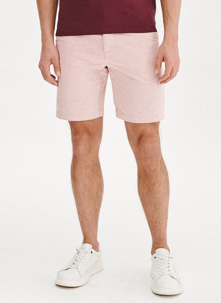 PAKO LORENTE - Różowe szorty męskie z lnem. Czerwone szorty Pako Lorente, m, bez wzorów, z bawełny. Za 99.99 zł.