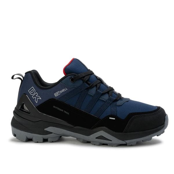 Buty męskie sportowe trekkingowe turystyczne DK VENOM. Czarne buty turystyczne DK, bez wzorów, z materiału, bez zapięcia, trekkingowe. Za 199.00 zł.