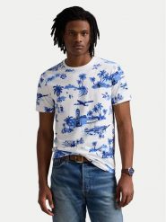 Polo Ralph Lauren T-Shirt 710963814001 Niebieski Custom Slim Fit. Niebieskie koszulki polo Polo Ralph Lauren, m, bez wzorów, z bawełny, bez kołnierzyka, bez ramiączek. Za 369.99 zł.