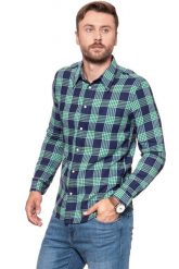 KOSZULA WRANGLER LS 1 PKT SHIRT AMAZON GREEN W5953ORUX 112129787. Zielone koszule Wrangler, m, bez wzorów, bez kołnierzyka, bez ramiączek. W wyprzedaży za 69.99 zł.
