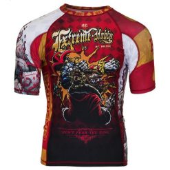 Koszulka Męska na siłownię rashguard MMA EXTREME HOBBY KILLER CARDS 2. Czerwone bielizna termoaktywna EXTREME HOBBY, m, bez wzorów, z bawełny, bez ramiączek, na fitness i siłownię. Za 199.00 zł.