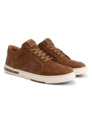 TRAVELIN' Skórzane sneakersy "Oakham" w kolorze jasnobrązowym rozmiar: 43. Brązowe buty sportowe casual Travelin', bez wzorów, ze skóry, bez zapięcia. Za 404.10 zł.