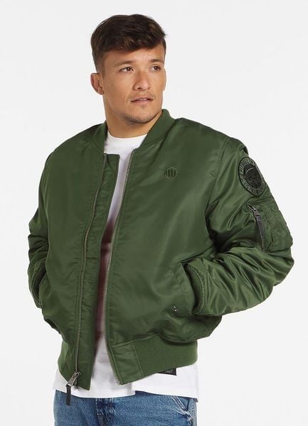 Kurtka przejściowa męska Pitbull MA-1 Verano. Czarne kurtki PITBULL, l, z aplikacjami, z dzianiny, bez kaptura. Za 399.00 zł.