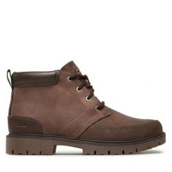 Trapery Clarks. Brązowe trapery Clarks, bez zapięcia. Za 629.99 zł.