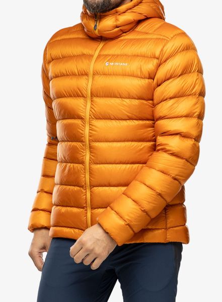 Kurtka puchowa męska Montane Alpine 850 Lite Hoodie. Brązowe kurtki Montane, na zimę, l, bez wzorów, z materiału, bez kaptura. Za 1,132.99 zł.
