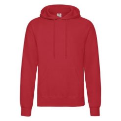 Męska Klasyczna Bluza Z Kapturem. Czerwone bluzy z kapturem Fruit of the Loom, m, bez wzorów, z kapturem. Za 99.99 zł.