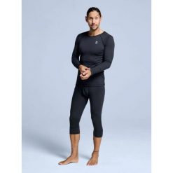 Koszulka z wełny merynosów termoutwardzalna – męska – koszula + legginsy 3/4. Czarne bielizna termoaktywna POEDERBAAS, m, bez wzorów, z wełny, bez ramiączek, trekkingowe. W wyprzedaży za 438.12 zł.