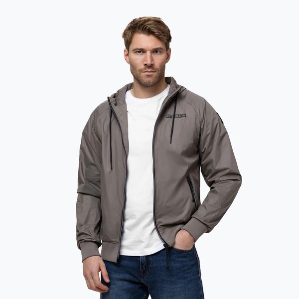 Kurtka męska Pitbull Athletic Logo Nylon Hooded. Szare kurtki PITBULL, m, bez wzorów, z materiału, bez kaptura. Za 229.99 zł.