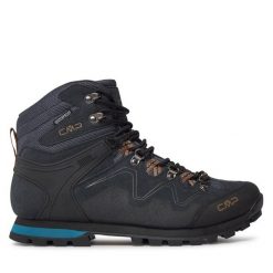 Trekkingi CMP. Szare botki sznurowane CMP, bez wzorów, bez obcasa, bez zapięcia. Za 379.99 zł.