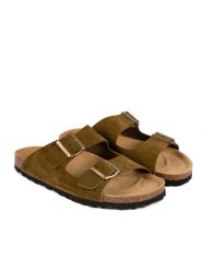 BABUNKERS Family Skórzane klapki w kolorze zielonym rozmiar: 44. Zielone klapki BABUNKERS Family, ze skóry. Za 165.99 zł.