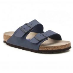 Klapki męskie Birkenstock Arizona regular. Niebieskie klapki Birkenstock, z jeansu. Za 287.00 zł.