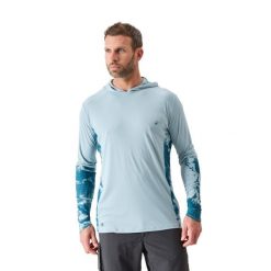 Koszulka wędkarska Caperlan Anty-UV Caperlan 500 UPF 50+. Niebieskie bluzki z długim rękawem CAPERLAN, l, bez wzorów, z materiału, bez kołnierzyka, bez ramiączek. Za 89.99 zł.