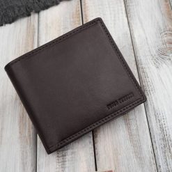 Brązowy portfel męski skórzany smukły poziomy Paolo Peruzzi AL-17-BR. Brązowe portfele Paolo Peruzzi, bez wzorów, ze skóry. Za 59.00 zł.