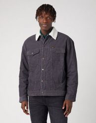 WRANGLER ANTIFIT SHERPA MĘSKA KURTKA SZTRUKSOWA SZTRUKS FADED BLACK W441WLXV6. Czarne kurtki Wrangler, m, bez wzorów, z jeansu, bez kaptura. Za 259.99 zł.