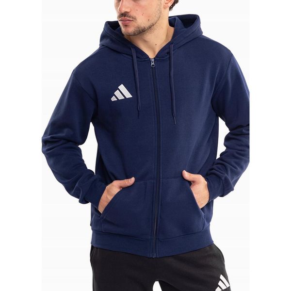 Bluza Męska adidas Entrada 26 z Kapturem Rozsuwana Sportowa Bawełniana XXL. Niebieskie bluzy z kapturem Adidas, m, bez wzorów, z bawełny, z kapturem. Za 146.99 zł.