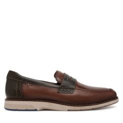 Półbuty Josef Seibel. Brązowe eleganckie półbuty Josef Seibel, bez wzorów, bez obcasa, bez zapięcia. Za 329.99 zł.