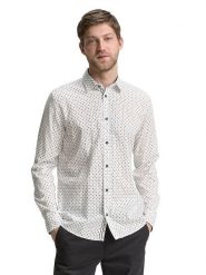 Tom Tailor Koszula w kolorze kremowo-granatowym rozmiar: M. Brązowe koszule Tom Tailor, m, bez wzorów, z bawełny, bez kołnierzyka, bez ramiączek. Za 88.02 zł.