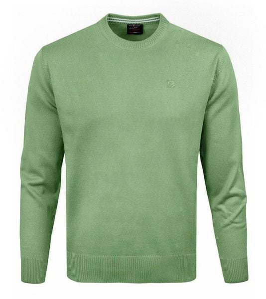 Klasyczny Wełniany Sweter, Okrągły Dekolt (U-Neck) - Pako Jeans - Miętowa Zieleń. Zielone swetry rozpinane Pako Jeans, l, bez wzorów, z jeansu, bez kołnierzyka, bez ramiączek. Za 169.00 zł.