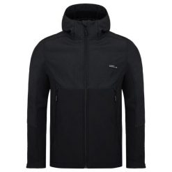 Męska kurtka softshell Loap Lupp, czarna, S. Czarne kurtki Eastpak, m, bez wzorów, z polaru, bez kaptura. Za 315.99 zł.