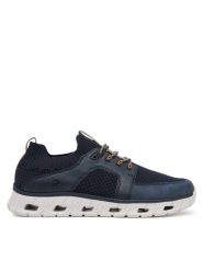 Rieker Sneakersy 04351-14 Granatowy. Niebieskie buty sportowe casual Rieker, bez wzorów, z materiału, bez zapięcia. Za 389.99 zł.