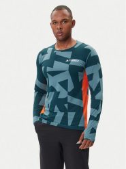 Adidas Bielizna termoaktywna górna Multi Synthetic Base Layer JP2756 Zielony Regular Fit. Zielona bielizna termoaktywna Adidas, bez wzorów, z syntetyku, bez ramiączek, trekkingowe. Za 199.99 zł.