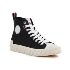 Buty do chodzenia unisex Palladium Palla Ace Mid Lth UL. Czarne buty sportowe casual Palladium, bez wzorów, z materiału, bez zapięcia. Za 585.00 zł.
