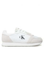 Calvin Klein Jeans Sneakersy Retro Runner Sock Lace Up Ny-Su YM0YM01326 Biały. Białe buty sportowe casual Calvin Klein Jeans, bez wzorów, z jeansu, bez zapięcia. Za 479.99 zł.