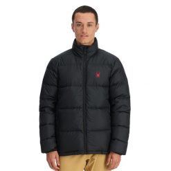 Kurtka puchowa męska Spyder Windom. Czarne kurtki Spyder, m, bez wzorów, z puchu, bez kaptura. Za 1,439.99 zł.